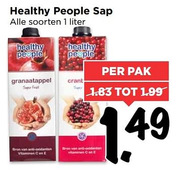 Aanbiedingen Healthy people sap - Healthy People - Geldig van 15/01/2017 tot 21/01/2017 bij Vomar