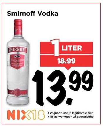Aanbiedingen Smirnoff vodka - Smirnoff - Geldig van 15/01/2017 tot 21/01/2017 bij Vomar
