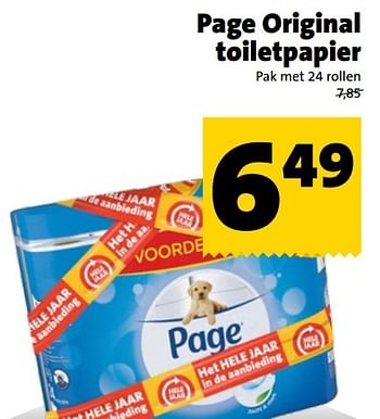 Aanbiedingen Page original toiletpapier - Page - Geldig van 01/01/2017 tot 31/01/2017 bij Jumbo Supermarkten