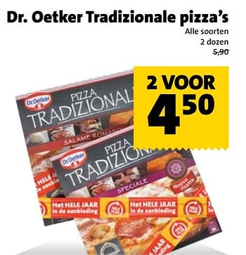 Aanbiedingen Dr. oetker tradizionale pizza`s - Dr. Oetker - Geldig van 01/01/2017 tot 31/01/2017 bij Jumbo Supermarkten