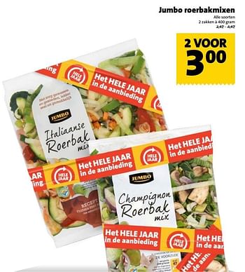 Aanbiedingen Jumbo roerbakmixen - Huismerk - Jumbo Supermarkten - Geldig van 01/01/2017 tot 31/01/2017 bij Jumbo Supermarkten