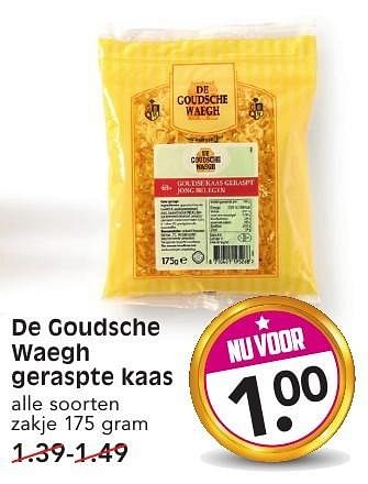 Aanbiedingen De goudsche waegh geraspte kaas - De Goudsche Waegh - Geldig van 15/01/2017 tot 21/01/2017 bij Em-té