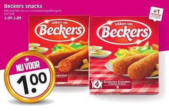 Aanbiedingen Beckers snacks - Beckers - Geldig van 15/01/2017 tot 21/01/2017 bij Em-té