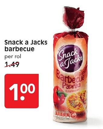 Aanbiedingen Snack a jacks barbecue - Snack a Jacks - Geldig van 15/01/2017 tot 21/01/2017 bij Em-té