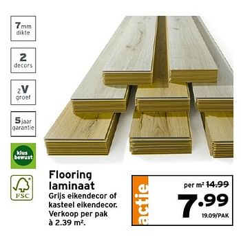 Aanbiedingen Flooring laminaat - Huismerk - Gamma - Geldig van 15/01/2017 tot 22/01/2017 bij Gamma