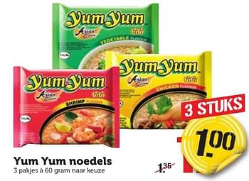 Aanbiedingen Yum yum noedels - Yum Yum - Geldig van 16/01/2017 tot 22/01/2017 bij Coop