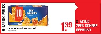 Aanbiedingen Lu mini crackers naturel - Lu - Geldig van 16/01/2017 tot 22/01/2017 bij Coop