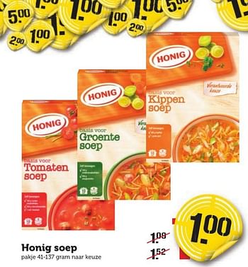 Aanbiedingen Honig soep - Honig - Geldig van 16/01/2017 tot 22/01/2017 bij Coop