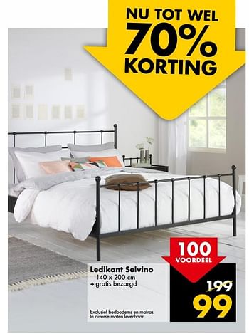 Aanbiedingen Ledikant selvino - Huismerk - Beter Bed - Geldig van 16/01/2017 tot 22/01/2017 bij Beter Bed