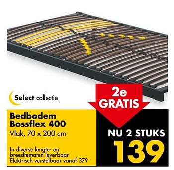 Aanbiedingen Bedbodem bossflex 400 - Huismerk - Beter Bed - Geldig van 16/01/2017 tot 22/01/2017 bij Beter Bed