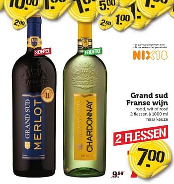 Aanbiedingen Grand sud franse wijn - Witte wijnen - Geldig van 16/01/2017 tot 22/01/2017 bij Coop
