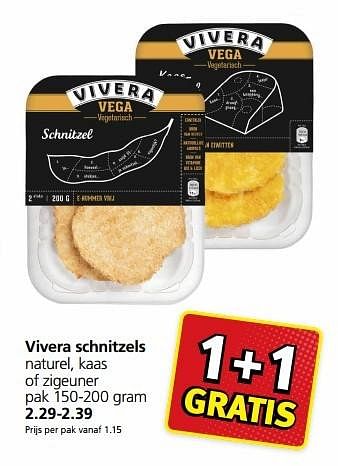 Aanbiedingen Vivera schnitzels - Vivera - Geldig van 16/01/2017 tot 22/01/2017 bij Jan Linders