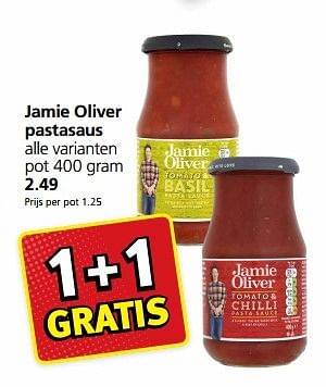 Aanbiedingen Jamie oliver pastasaus - Jamie Oliver - Geldig van 16/01/2017 tot 22/01/2017 bij Jan Linders