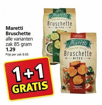 Aanbiedingen Maretti bruschette - Maretti - Geldig van 16/01/2017 tot 22/01/2017 bij Jan Linders