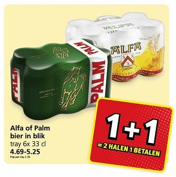 Aanbiedingen Alfa of palm bier in blik - Huismerk - Jan Linders - Geldig van 16/01/2017 tot 22/01/2017 bij Jan Linders