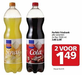 Aanbiedingen Perfekt frisdrank - Perfekt - Geldig van 16/01/2017 tot 22/01/2017 bij Jan Linders