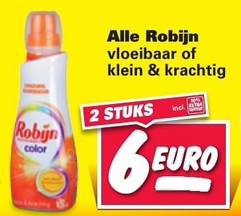 Aanbiedingen Alle robijn vloeibaar of klein + krachtig - Robijn - Geldig van 16/01/2017 tot 22/01/2017 bij Nettorama