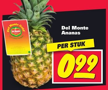 Aanbiedingen Del monte ananas - Del Monte - Geldig van 16/01/2017 tot 22/01/2017 bij Nettorama