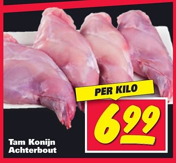 Aanbiedingen Tam konijn achterbout - Huismerk - Nettorama - Geldig van 16/01/2017 tot 22/01/2017 bij Nettorama
