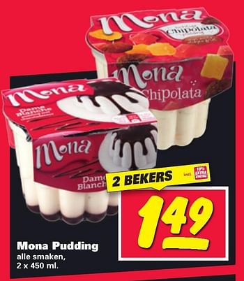Aanbiedingen Mona pudding - Mona - Geldig van 16/01/2017 tot 22/01/2017 bij Nettorama