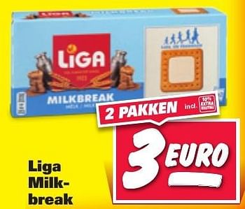 Aanbiedingen Liga milkbreak - Liga - Geldig van 16/01/2017 tot 22/01/2017 bij Nettorama