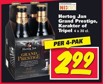 Aanbiedingen Hertog jan grand prestige, karakter of tripel - Hertog Jan - Geldig van 16/01/2017 tot 22/01/2017 bij Nettorama