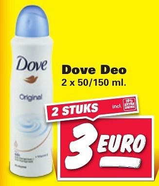 Aanbiedingen Dove deo - Dove - Geldig van 16/01/2017 tot 22/01/2017 bij Nettorama
