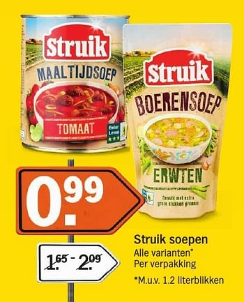 Aanbiedingen Struik soepen - Struik - Geldig van 16/01/2017 tot 22/01/2017 bij Albert Heijn