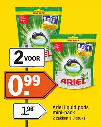 Aanbiedingen Ariel liquid pods mini-pack - Ariel - Geldig van 16/01/2017 tot 22/01/2017 bij Albert Heijn