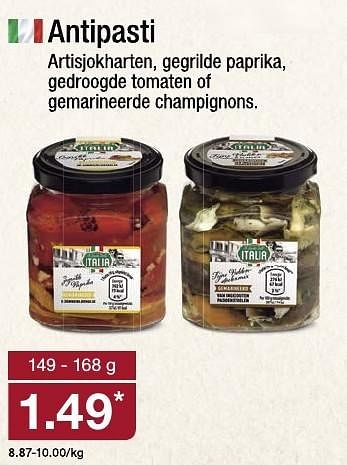 Aanbiedingen Antipasti - ITALIA  - Geldig van 15/01/2017 tot 22/01/2017 bij Aldi