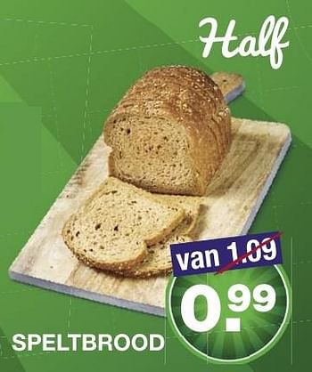 Aanbiedingen Speltbrood - Huismerk - Aldi - Geldig van 15/01/2017 tot 22/01/2017 bij Aldi