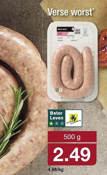 Aanbiedingen Verse worst - Huismerk - Aldi - Geldig van 15/01/2017 tot 22/01/2017 bij Aldi