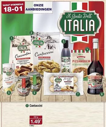 Aanbiedingen Cantuccini - ITALIA  - Geldig van 15/01/2017 tot 22/01/2017 bij Aldi