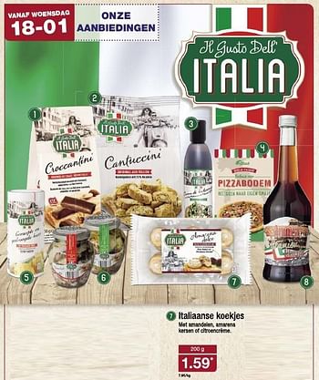 Aanbiedingen Italiaanse koekjes - ITALIA  - Geldig van 15/01/2017 tot 22/01/2017 bij Aldi