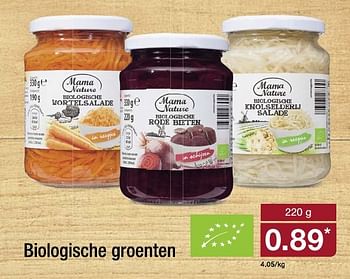 Aanbiedingen Biologische groenten - Mama Natuur - Geldig van 15/01/2017 tot 22/01/2017 bij Aldi