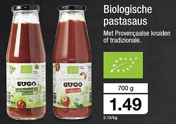 Aanbiedingen Biologische pastasaus - Huismerk - Aldi - Geldig van 15/01/2017 tot 22/01/2017 bij Aldi