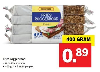 Aanbiedingen Fries roggebrood - Huismerk - Lidl - Geldig van 16/01/2017 tot 22/01/2017 bij Lidl