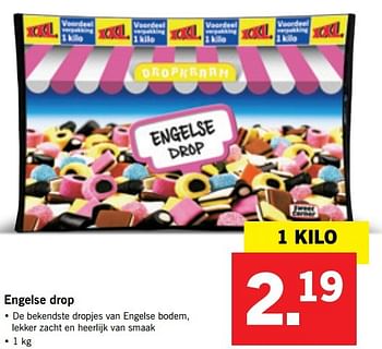 Aanbiedingen Engelse drop - Huismerk - Lidl - Geldig van 16/01/2017 tot 22/01/2017 bij Lidl