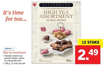 Aanbiedingen High tea assortiment - Hatherwood - Geldig van 16/01/2017 tot 22/01/2017 bij Lidl