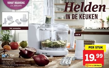 Aanbiedingen Keukenmachine - Huismerk - Lidl - Geldig van 16/01/2017 tot 22/01/2017 bij Lidl