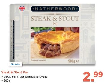 Aanbiedingen Steak + stout pie - Hatherwood - Geldig van 16/01/2017 tot 22/01/2017 bij Lidl