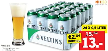 Aanbiedingen Veltins bier - Veltins - Geldig van 16/01/2017 tot 22/01/2017 bij Lidl