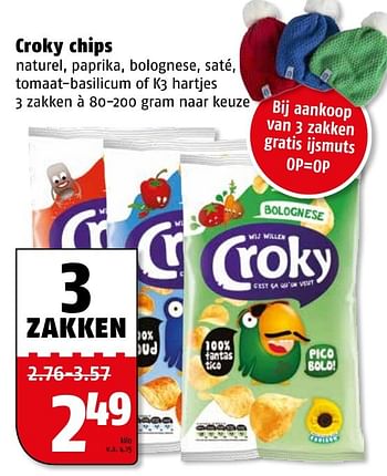 Aanbiedingen Croky chips - Croky - Geldig van 16/01/2017 tot 22/01/2017 bij Poiesz