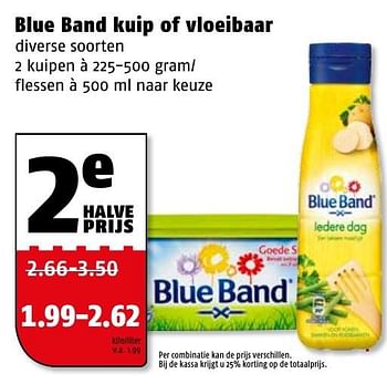 Aanbiedingen Blue band kuip of vloeibaar - Blue Band - Geldig van 16/01/2017 tot 22/01/2017 bij Poiesz
