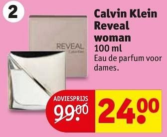 Aanbiedingen Calvin klein reveal woman - Calvin Klein - Geldig van 17/01/2017 tot 22/01/2017 bij Kruidvat