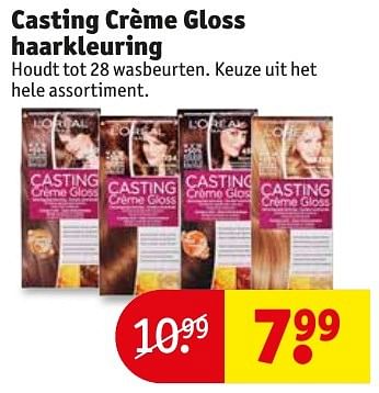 Aanbiedingen Casting crème gloss haarkleuring - L'Oreal Paris - Geldig van 17/01/2017 tot 22/01/2017 bij Kruidvat