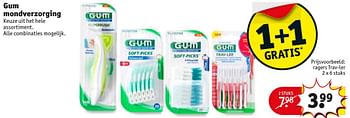Aanbiedingen Gum mondverzorging ragers trav-ler - GUM - Geldig van 17/01/2017 tot 22/01/2017 bij Kruidvat