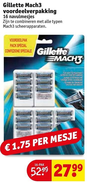 Aanbiedingen Gillette mach3 voordeelverpakking - Gillette - Geldig van 17/01/2017 tot 22/01/2017 bij Kruidvat