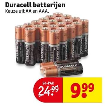 Aanbiedingen Duracell batterijen - Duracell - Geldig van 17/01/2017 tot 22/01/2017 bij Kruidvat