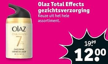 Aanbiedingen Olaz total effects gezichtsverzorging - Olaz - Geldig van 17/01/2017 tot 22/01/2017 bij Kruidvat